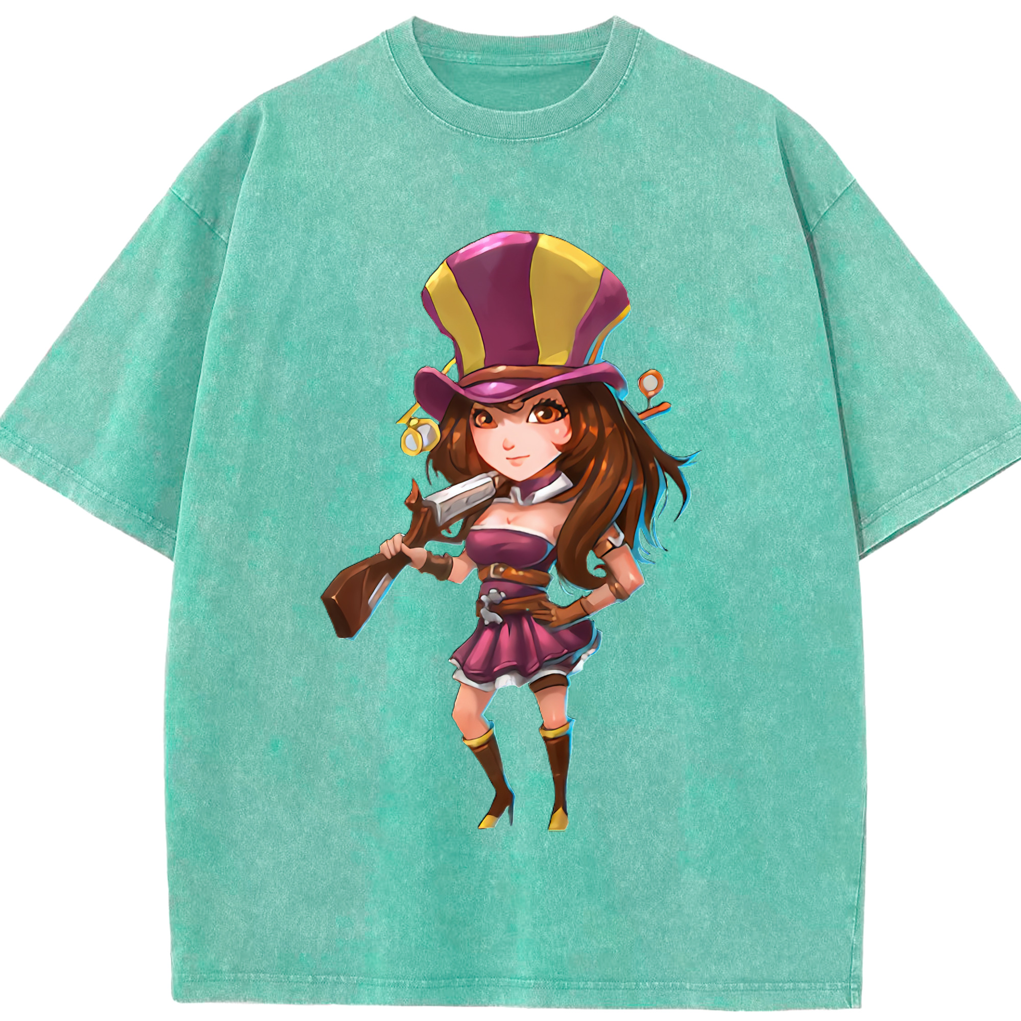 （画像用） リーグ・オブ・レジェンド League of Legends LOL 綿100% ヴィンテージ風 半袖Tシャツ（フロントプリント）